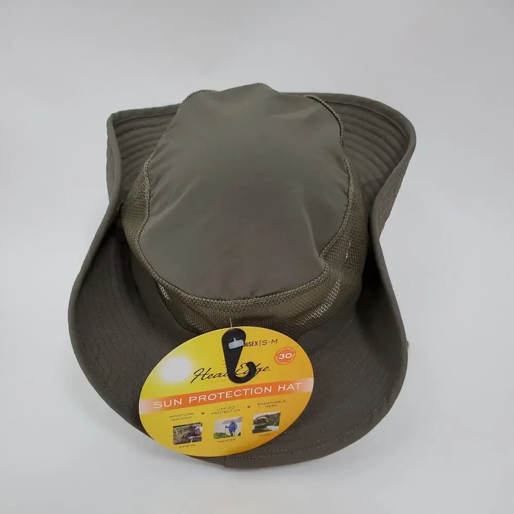 Heat Edge Sun Protection 30 Boonie Hat Outback Packable Unisex SZ S-M Olive